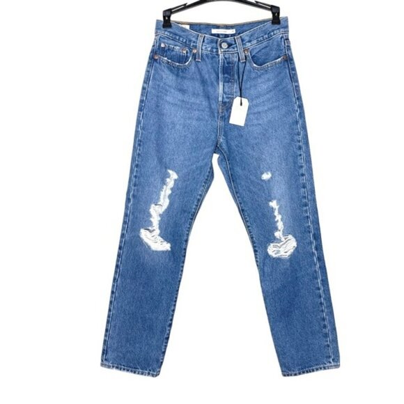 NEW Levi’s Medium Wash High Rise Wedgie Straight Jeans US 26 - Picture 1 of 7